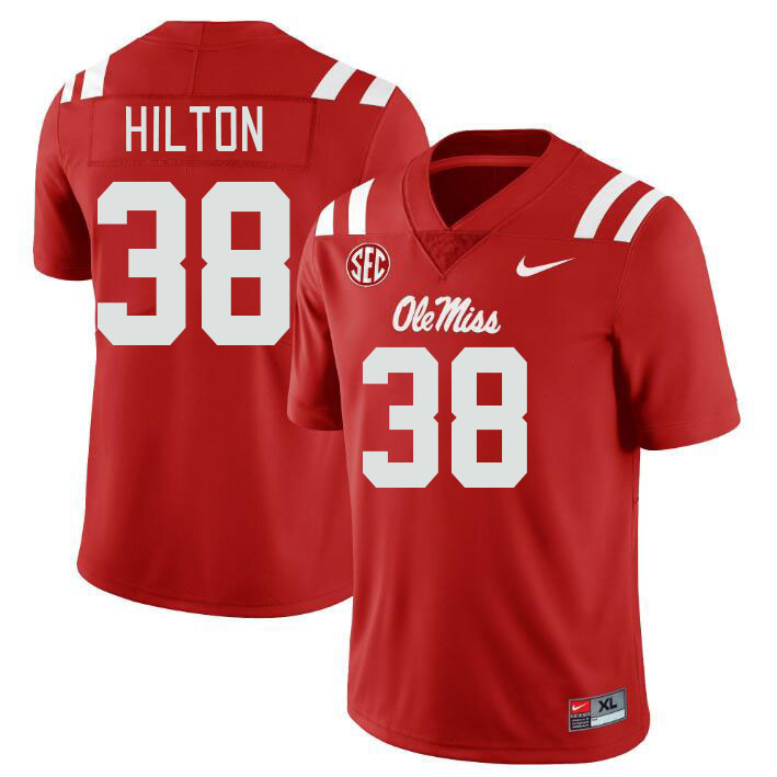 Ole Miss Rebels #38 Mike Hilton College Football Jerseys Stitched Sale-Red